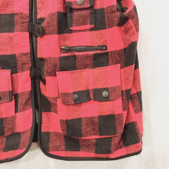 Mulberry Street Baffalo Plaid Vest Shacket Mens XL Gorpcore Outdoor Work Dad - Picture 2 of 9
